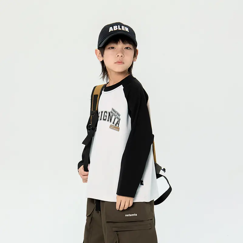 Japanese Boys T-Shirt 2025 Raglan Long Sleeve Casual Top - Image 4