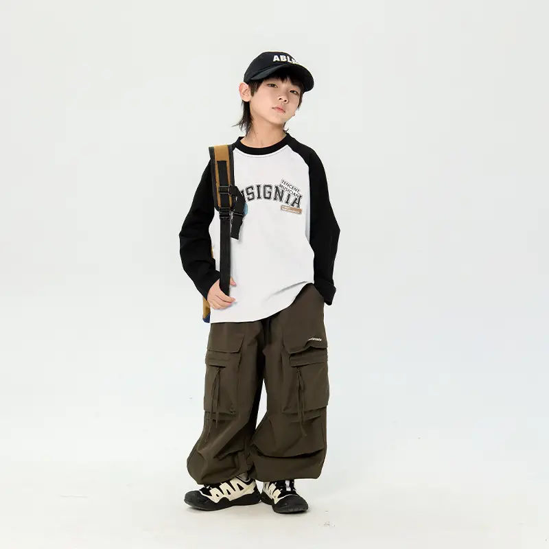 Japanese Boys T-Shirt 2025 Raglan Long Sleeve Casual Top - Image 5
