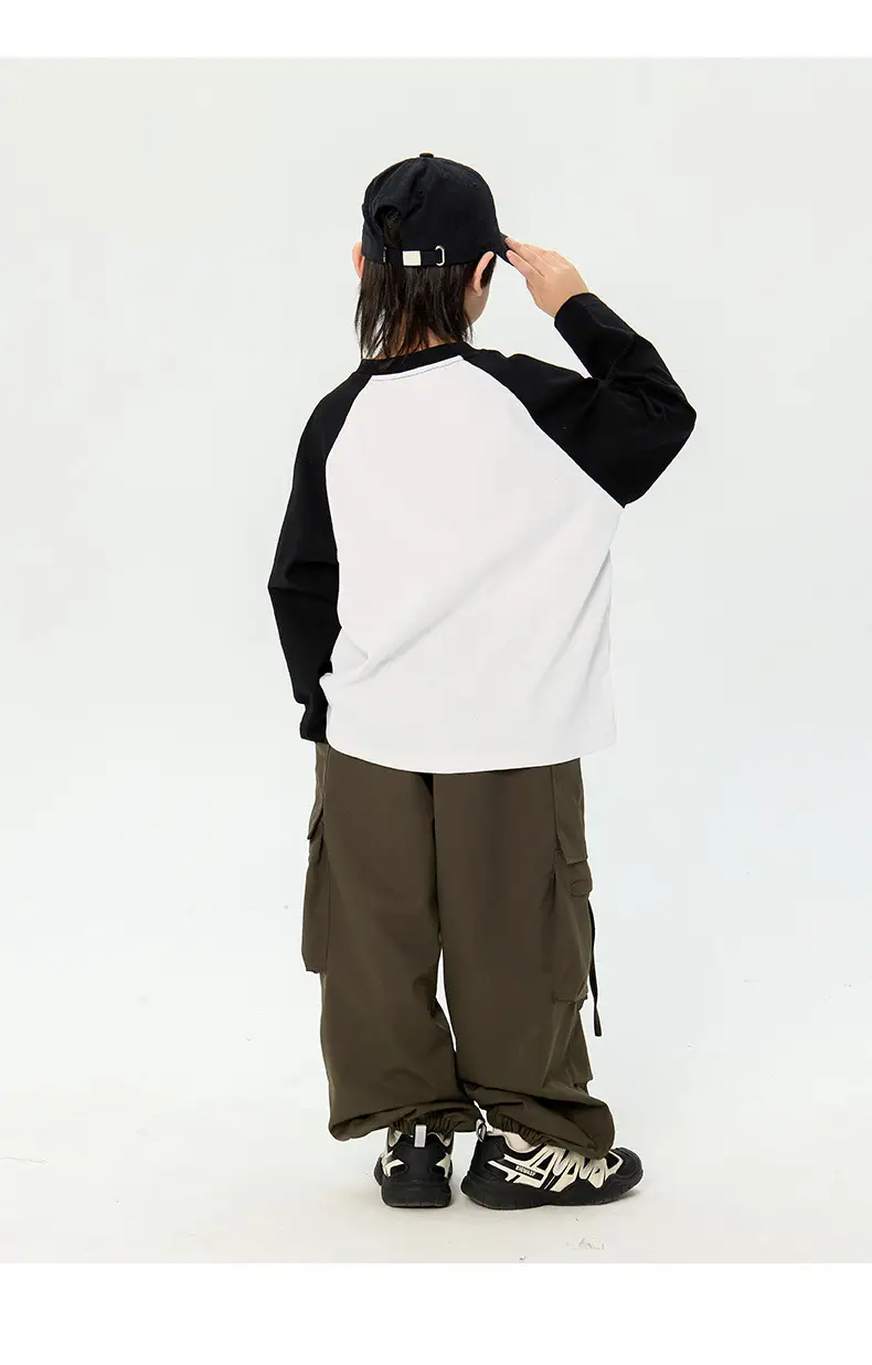 Japanese Boys T-Shirt 2025 Raglan Long Sleeve Casual Top — feature 10