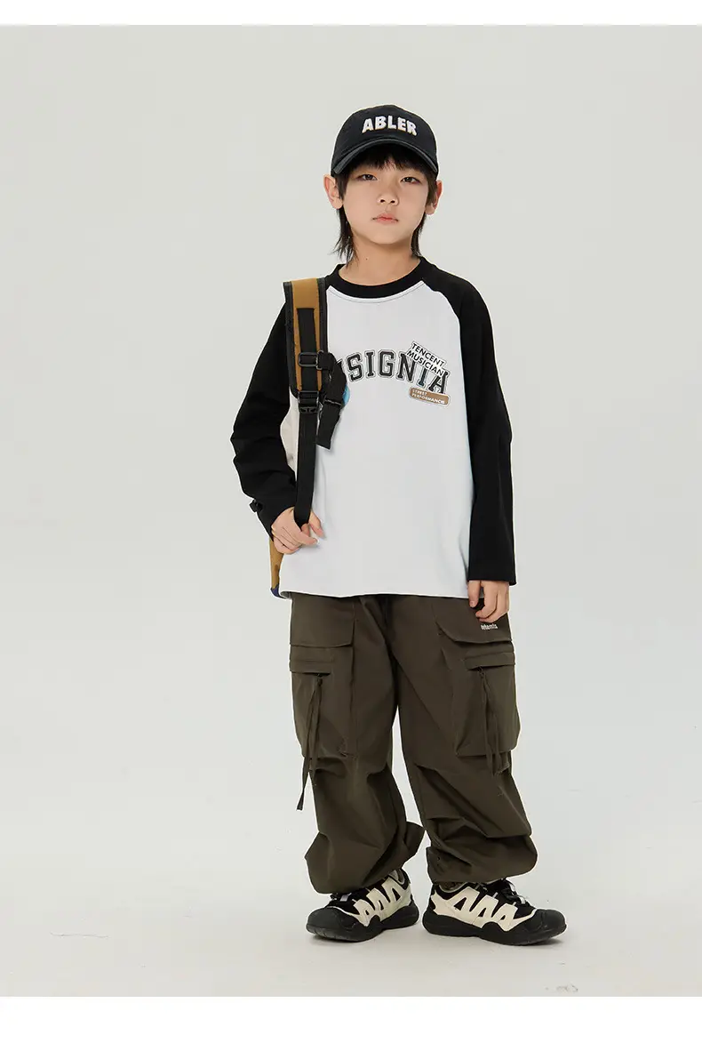 Japanese Boys T-Shirt 2025 Raglan Long Sleeve Casual Top — feature 16