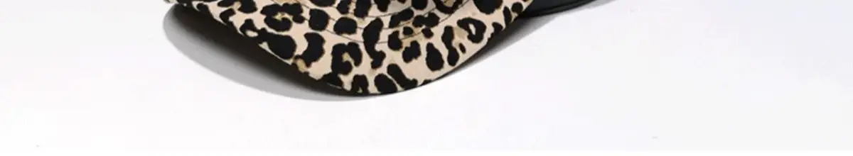 Women Leopard Print Baseball Cap with Strap — feature 7