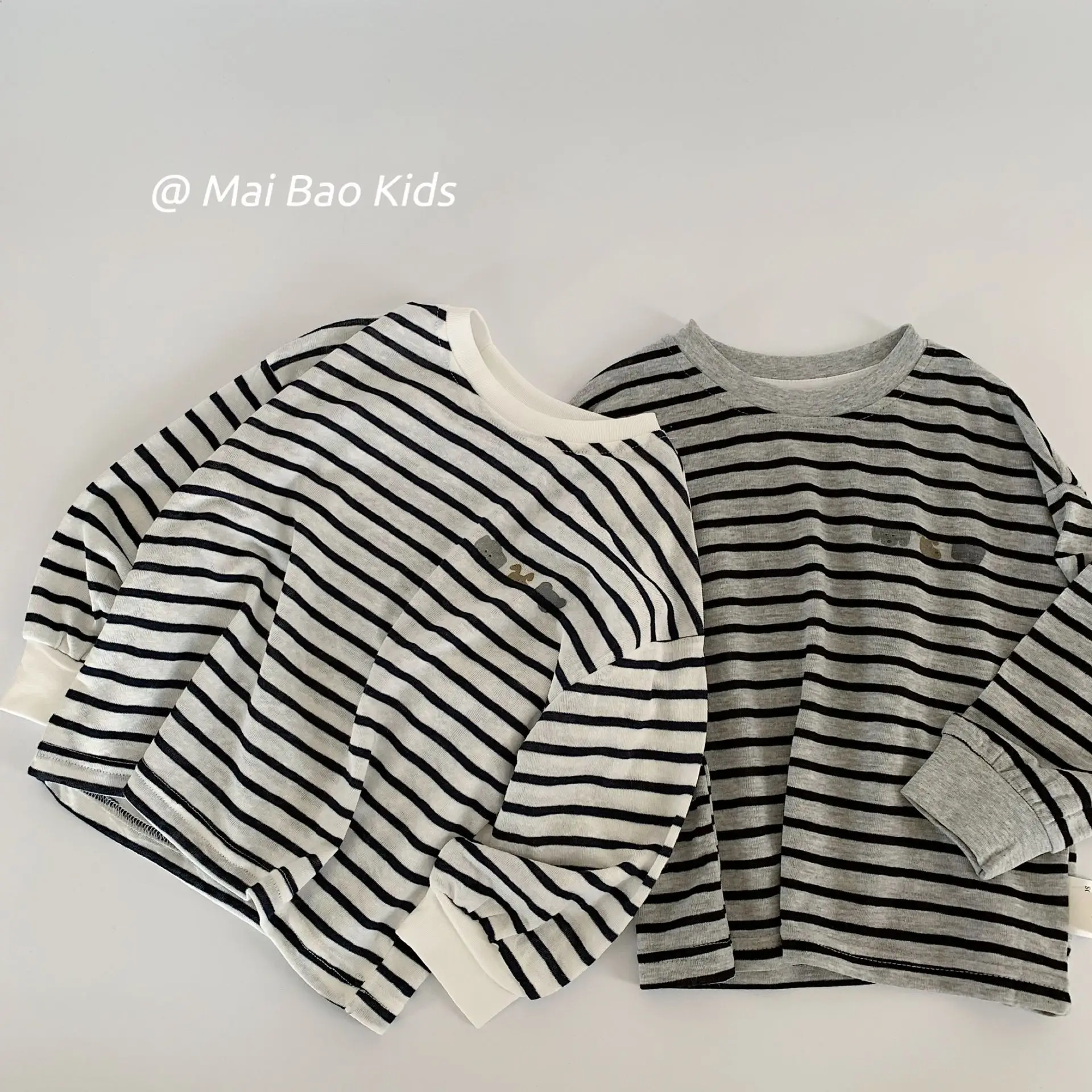 Mai Bao Boys Striped T-Shirt 2026 Spring