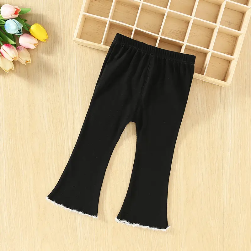Girls' Flared Casual Pants Grey Pink Black Autumn 2026 - Image 3