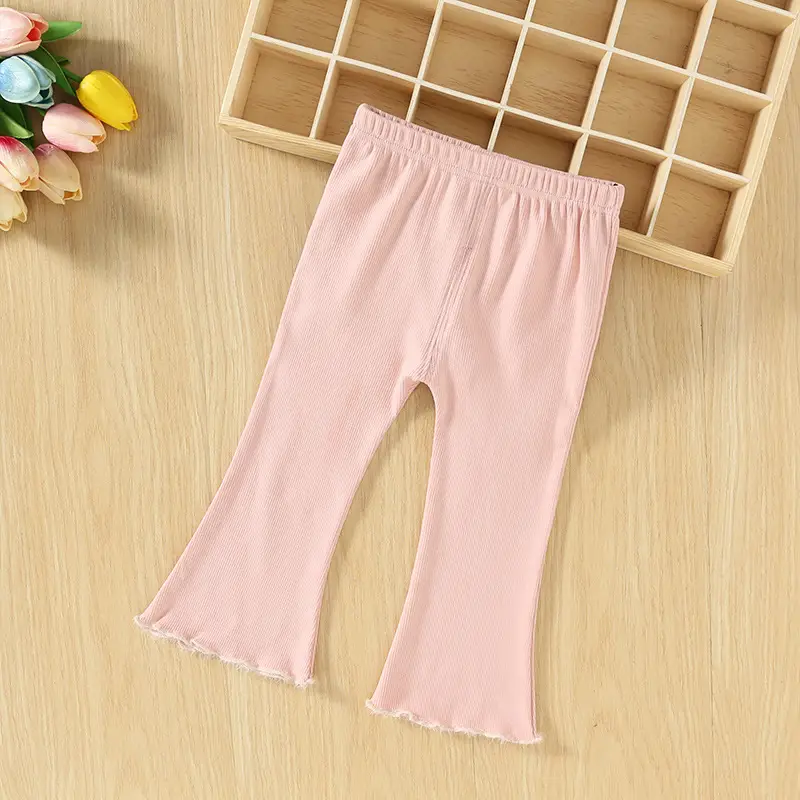 Girls' Flared Casual Pants Grey Pink Black Autumn 2026 - Image 2