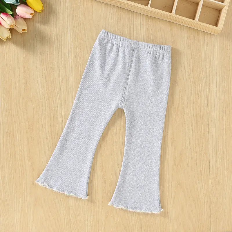 Girls' Flared Casual Pants Grey Pink Black Autumn 2026 — feature 14