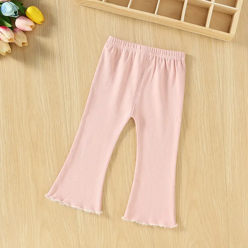 Girls' Flared Casual Pants Grey Pink Black Autumn 2026 — feature 4