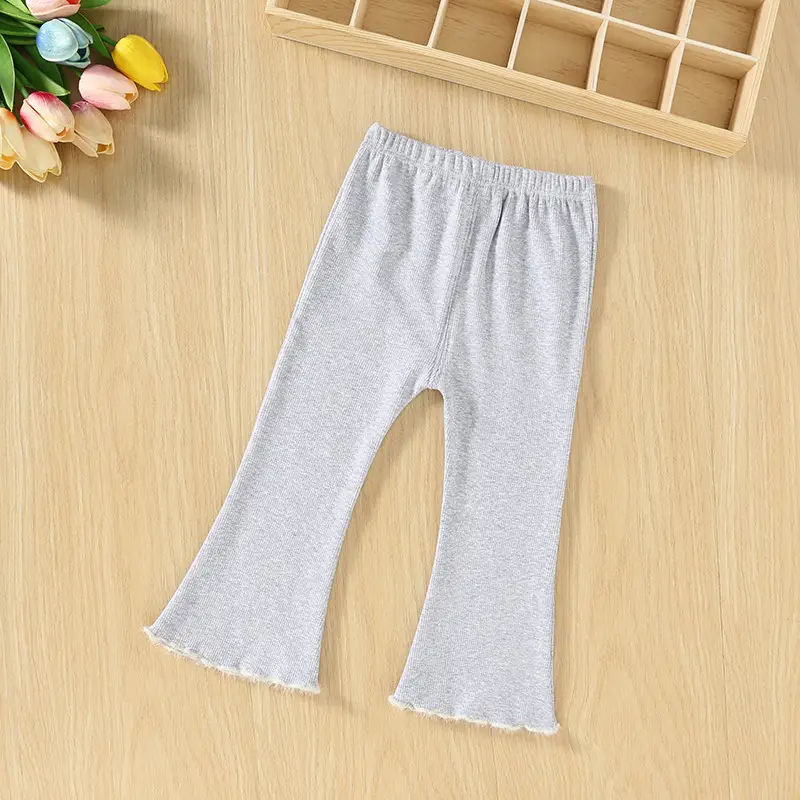 Girls' Flared Casual Pants Grey Pink Black Autumn 2026 — feature 5