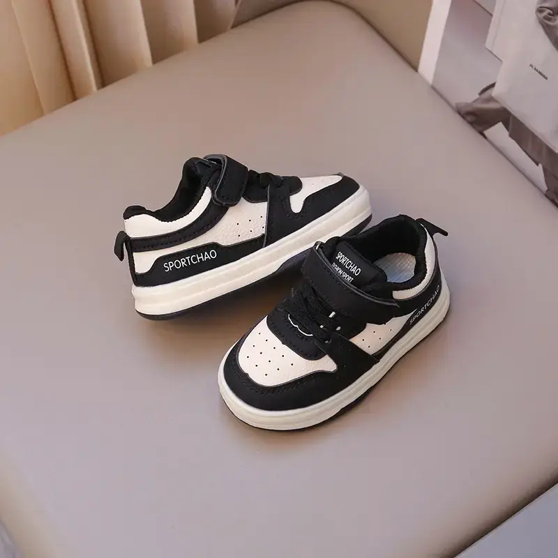 Toddler Shoes Black White Spring Autumn 0-3Y