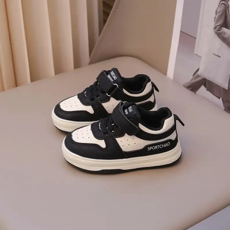 Toddler Shoes Black White Spring Autumn 0-3Y