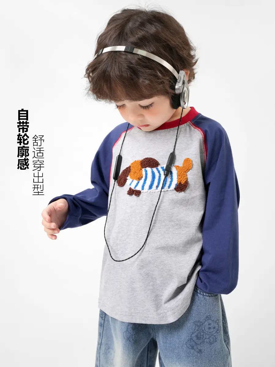 Pure Cotton Long Sleeve T-Shirt for Boys Spring - Image 5