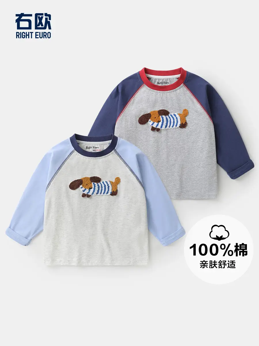 Pure Cotton Long Sleeve T-Shirt for Boys Spring - Image 6