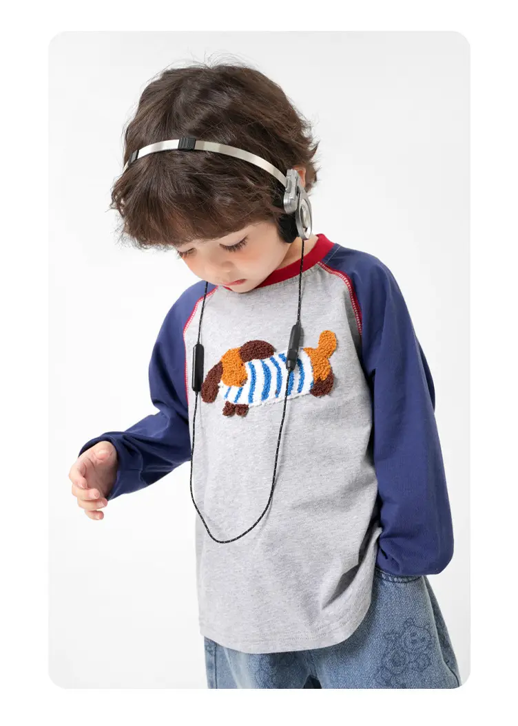 Pure Cotton Long Sleeve T-Shirt for Boys Spring — feature 18