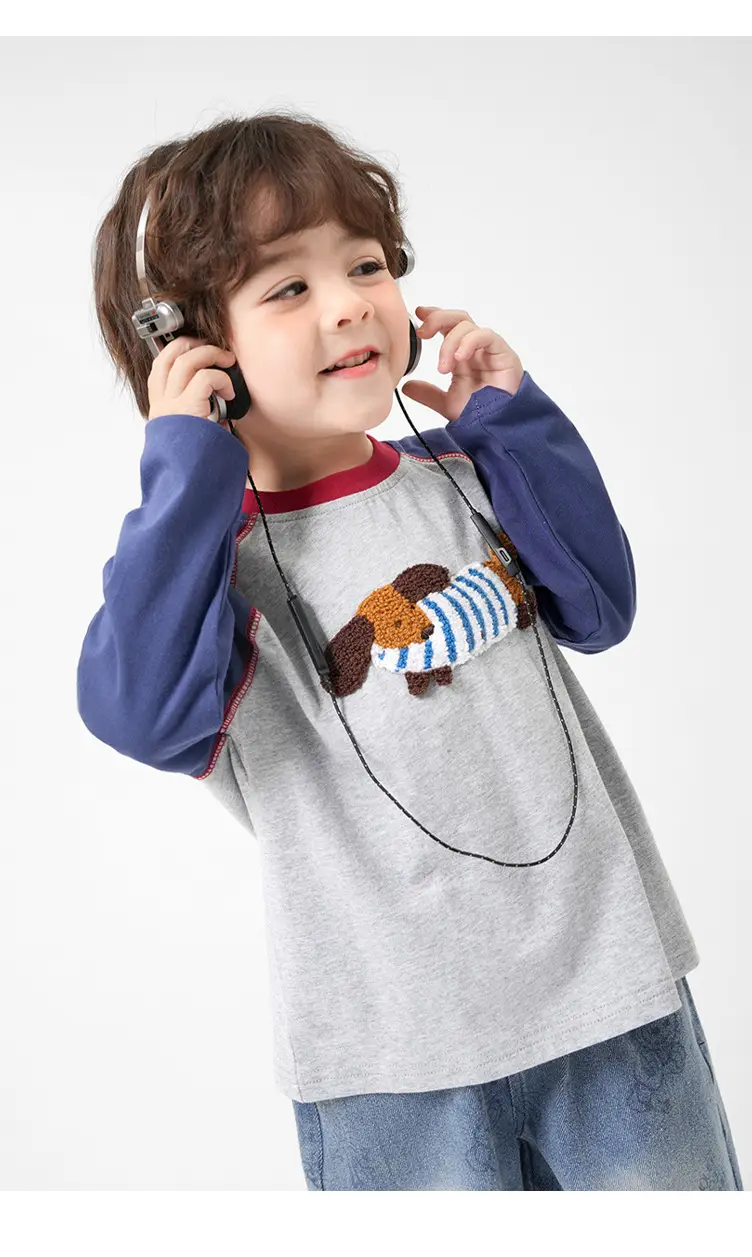 Pure Cotton Long Sleeve T-Shirt for Boys Spring — feature 3
