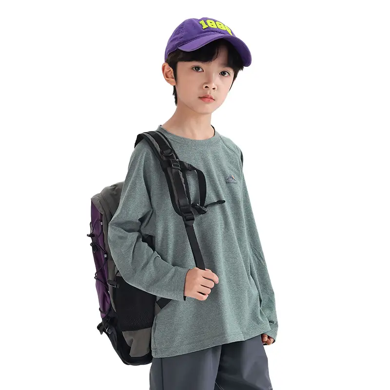 Boys Long Sleeve Sports T-Shirt Green 2025 Spring - Image 8