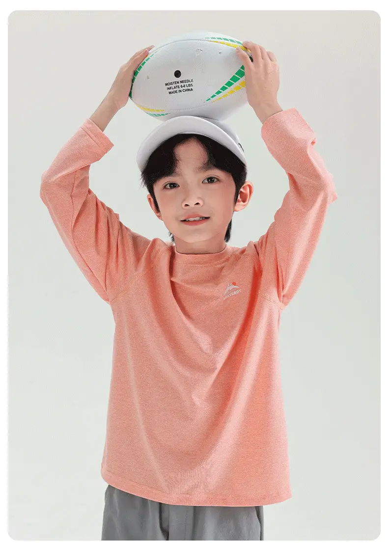 Boys Long Sleeve Sports T-Shirt Green 2025 Spring — feature 16