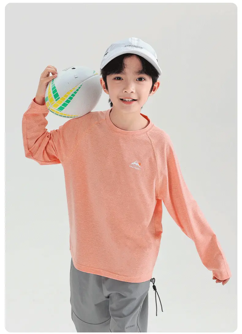 Boys Long Sleeve Sports T-Shirt Green 2025 Spring — feature 17