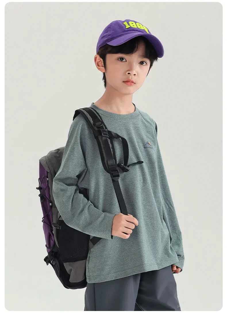 Boys Long Sleeve Sports T-Shirt Green 2025 Spring — feature 22