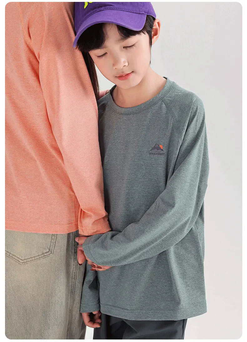 Boys Long Sleeve Sports T-Shirt Green 2025 Spring — feature 25