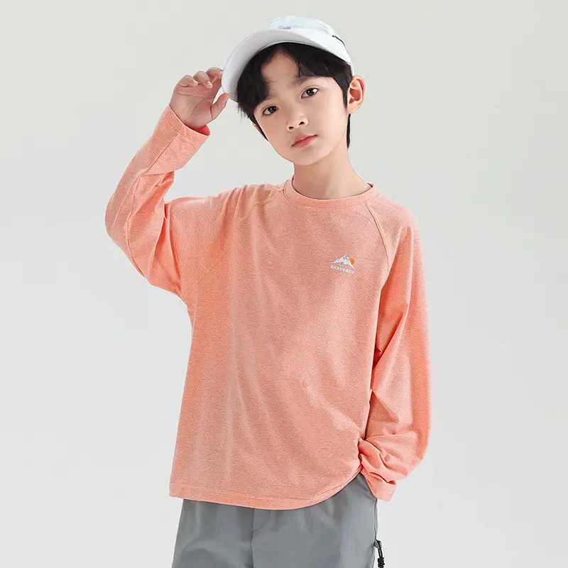 Boys Long Sleeve Sports T-Shirt Green 2025 Spring - Image 2