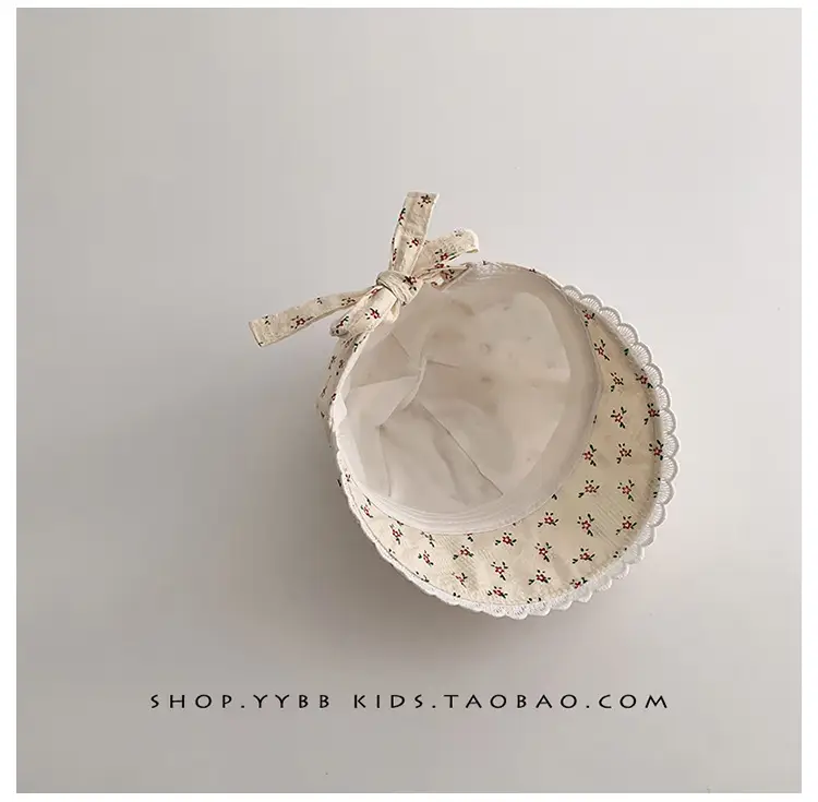 Baby Girl's Creamy Sunshade Hat with Moon Design — feature 11