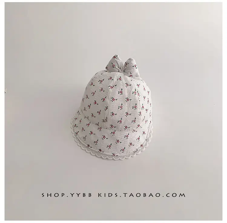 Baby Girl's Creamy Sunshade Hat with Moon Design — feature 14