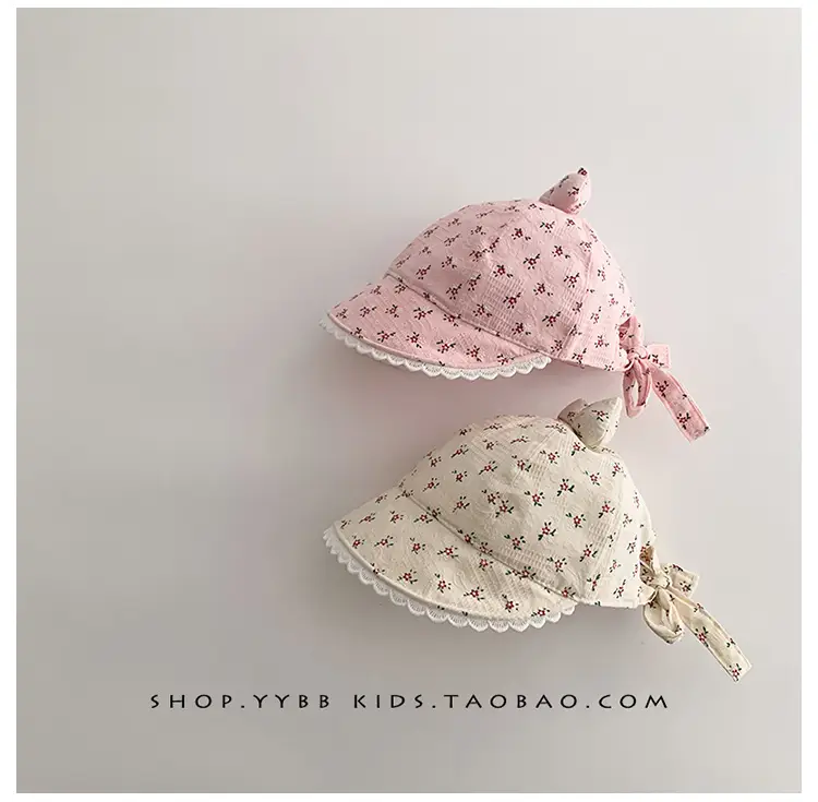 Baby Girl's Creamy Sunshade Hat with Moon Design — feature 9