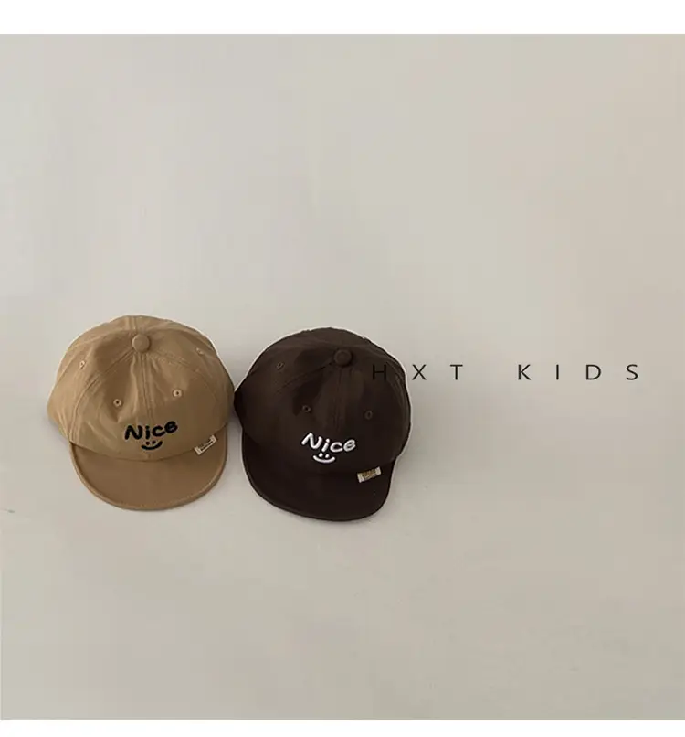 Baby Cap Beige Smiley Spring Autumn Sunshade Hat — feature 5