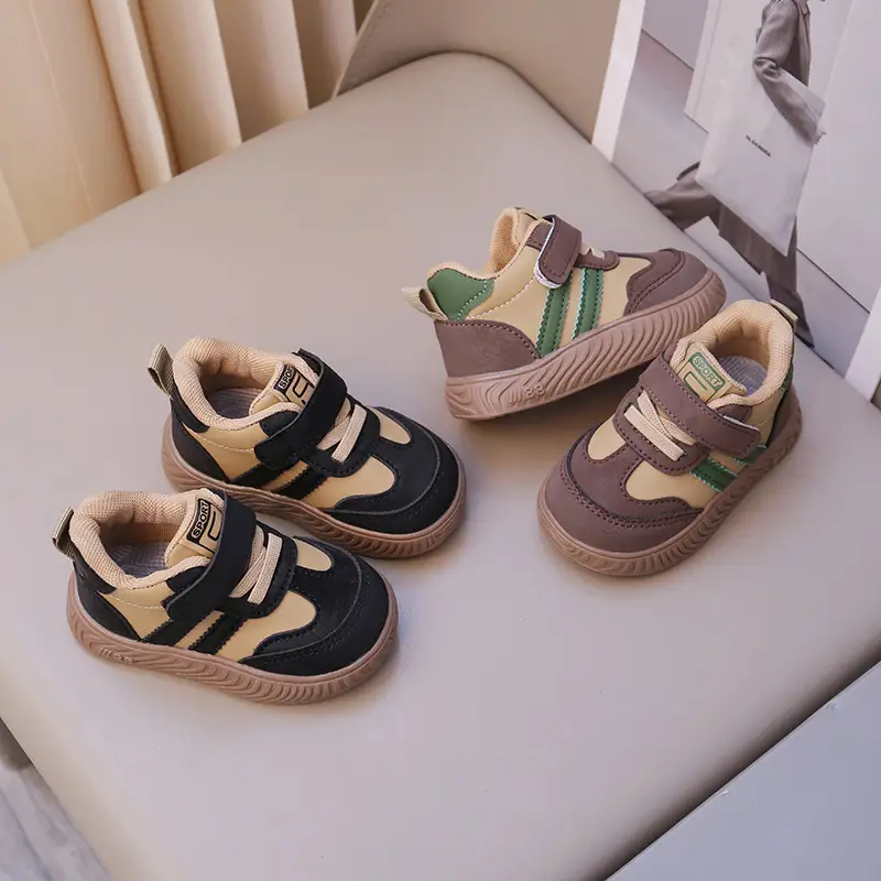 Baby's German Training Shoes Soft Sole Anti-Kick Board Shoes