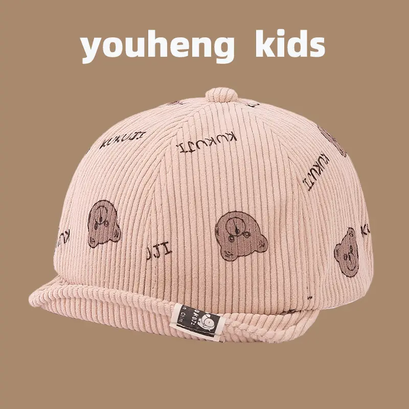 Cute Kid Cap Set Corduroy Spring Autumn - Image 6