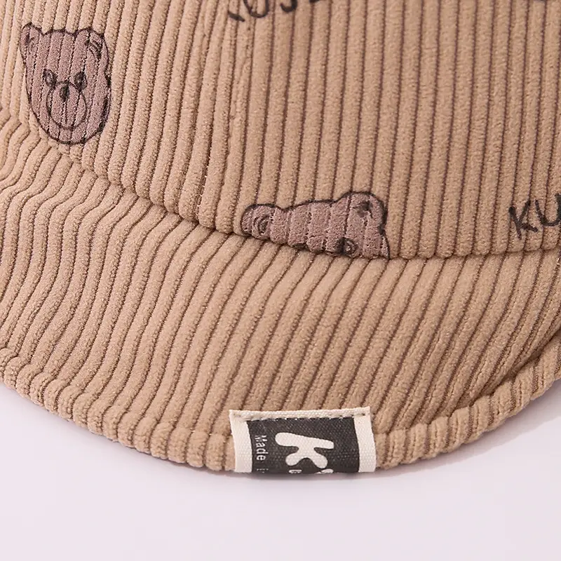 Cute Kid Cap Set Corduroy Spring Autumn — feature 6
