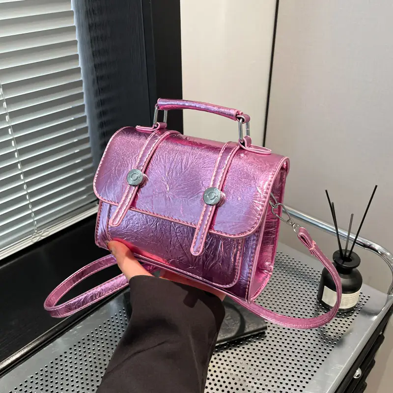 Spring Laser Crack Elegant Handbag 2025 New Korean Style - Image 8