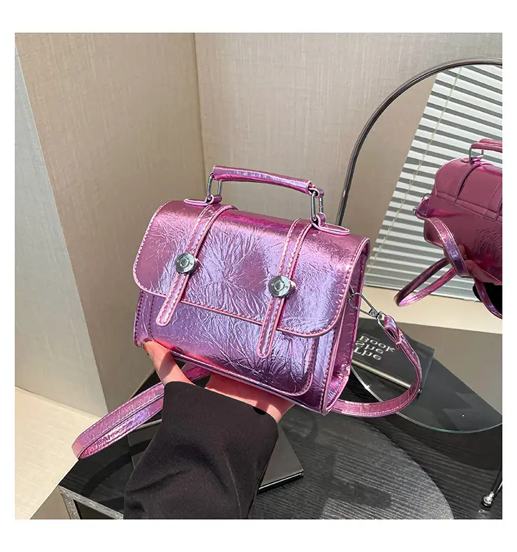 Spring Laser Crack Elegant Handbag 2025 New Korean Style — feature 18