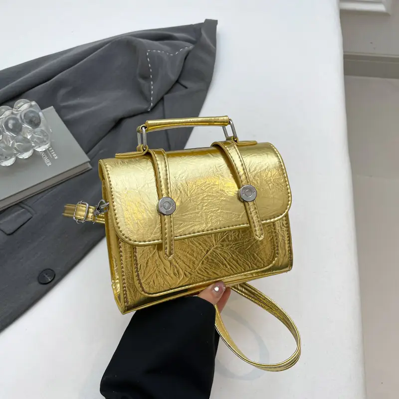 Spring Laser Crack Elegant Handbag 2025 New Korean Style - Image 4