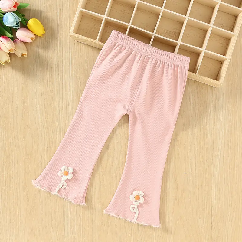 Black Korean Style Baby Pants for Girls 1-3Y - Image 2