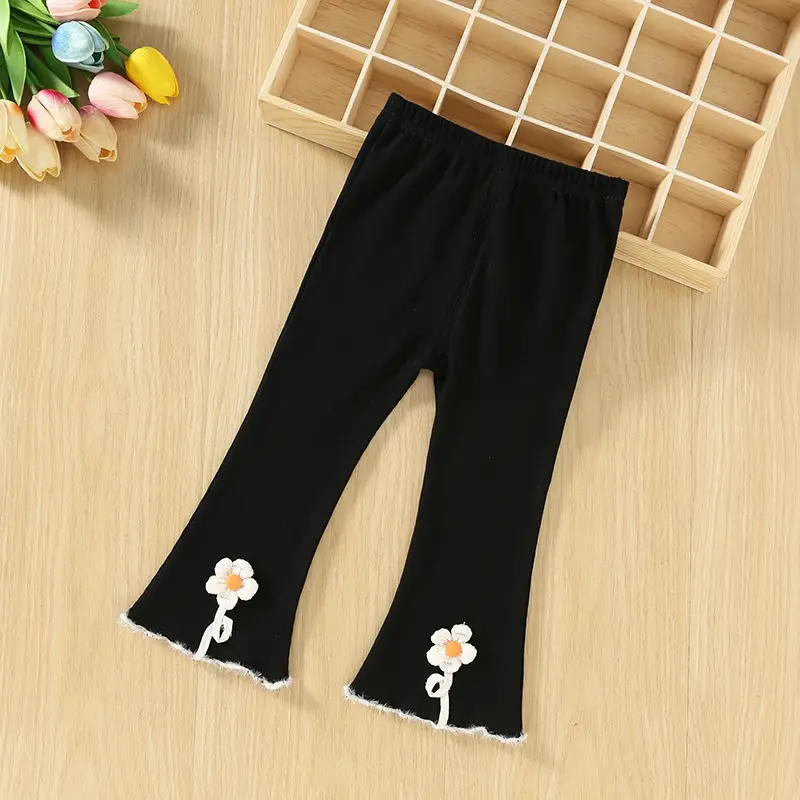 Black Korean Style Baby Pants for Girls 1-3Y - Image 3