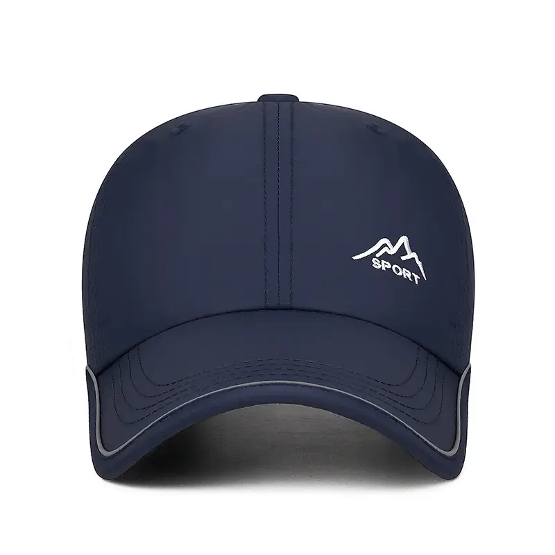 Men Grey Mountain Embroidered Cap with Reflective Back - Image 10