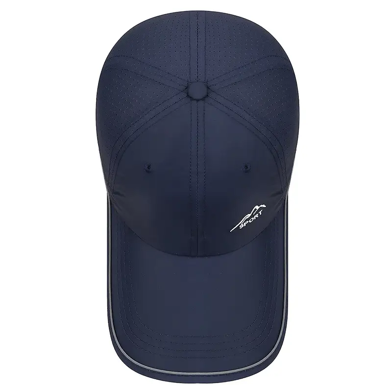 Men Grey Mountain Embroidered Cap with Reflective Back - Image 13