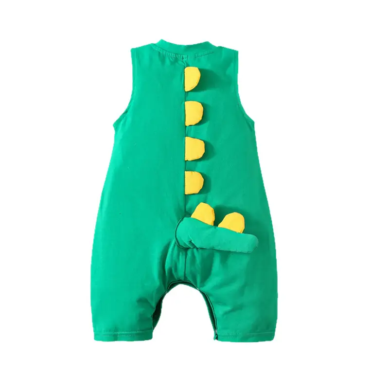Baby's Harper Boys' Dinosaur Sleeveless Suit Summer Super Cute Thin Cute Climbing Suit for Baby Girls