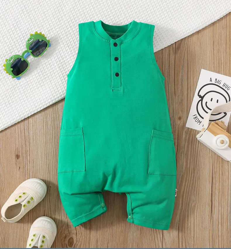 Baby's Harper Boys' Dinosaur Sleeveless Suit Summer Super Cute Thin Cute Climbing Suit for Baby Girls — feature 1