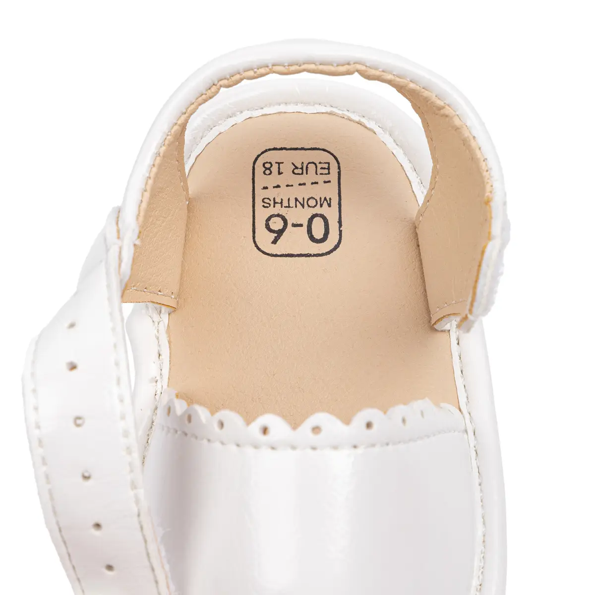 White Flower Velcro Baby Sandals for Toddlers — feature 15