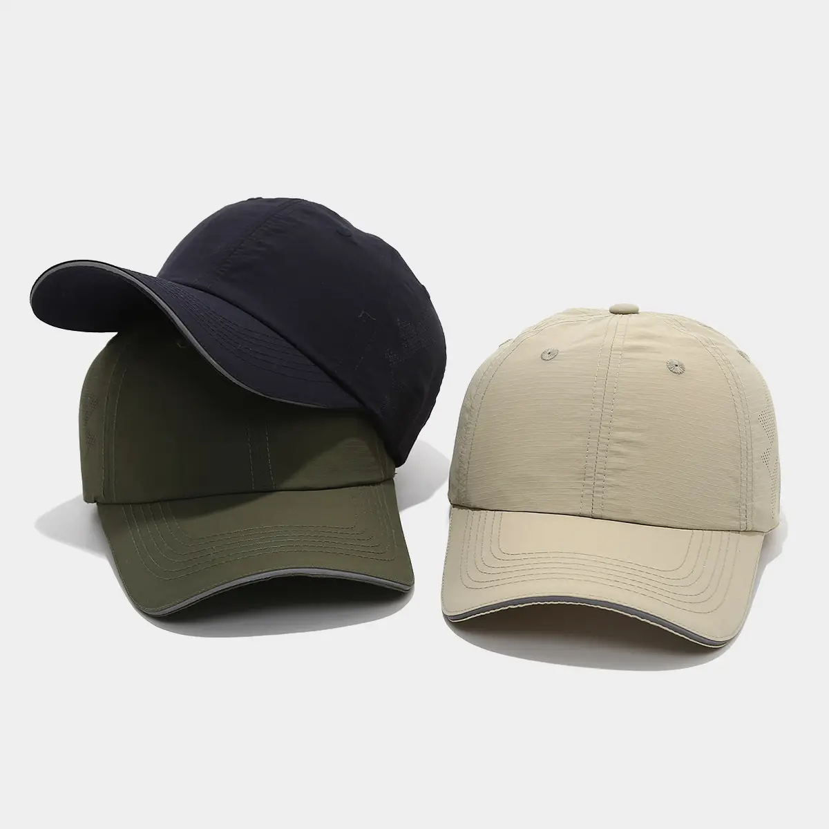 Men's Beige Mesh Back Cap Summer Wear — feature 2