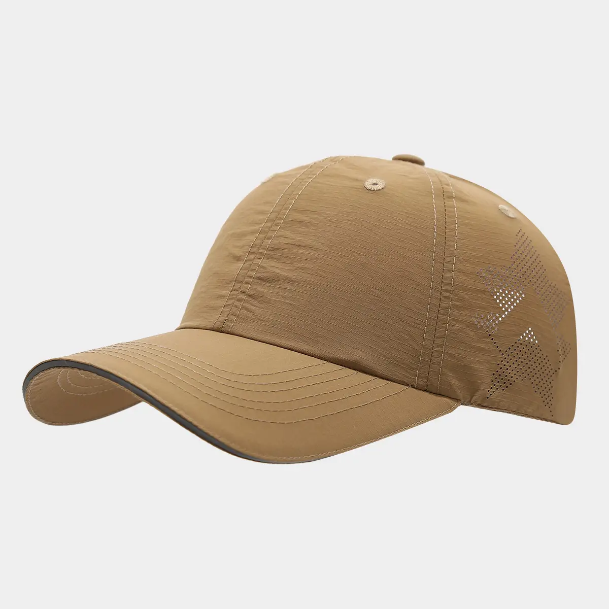 Men's Beige Mesh Back Cap Summer Wear - Image 2