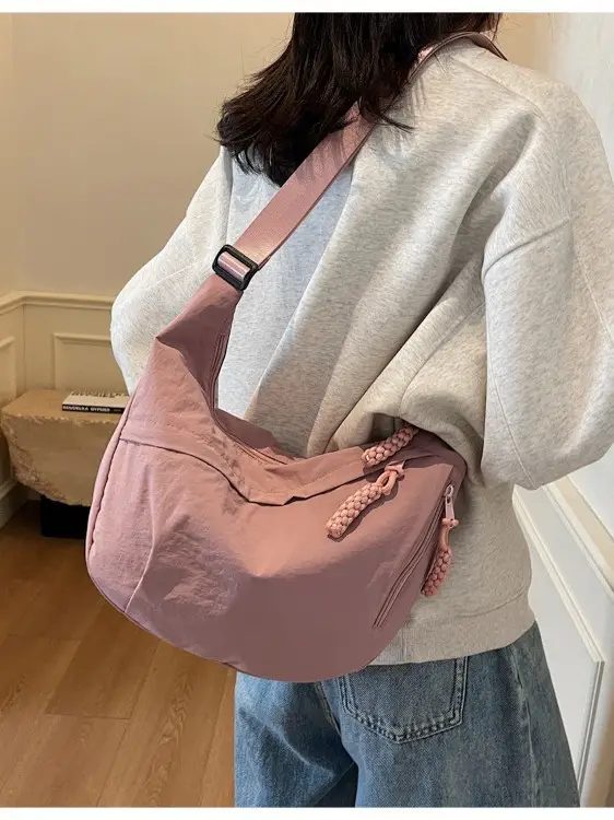 Brown Crossbody Bag for Women Large Capacity Japanese Style - Image 8