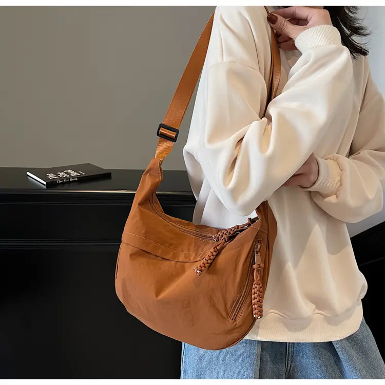 Brown Crossbody Bag for Women Large Capacity Japanese Style — feature 27