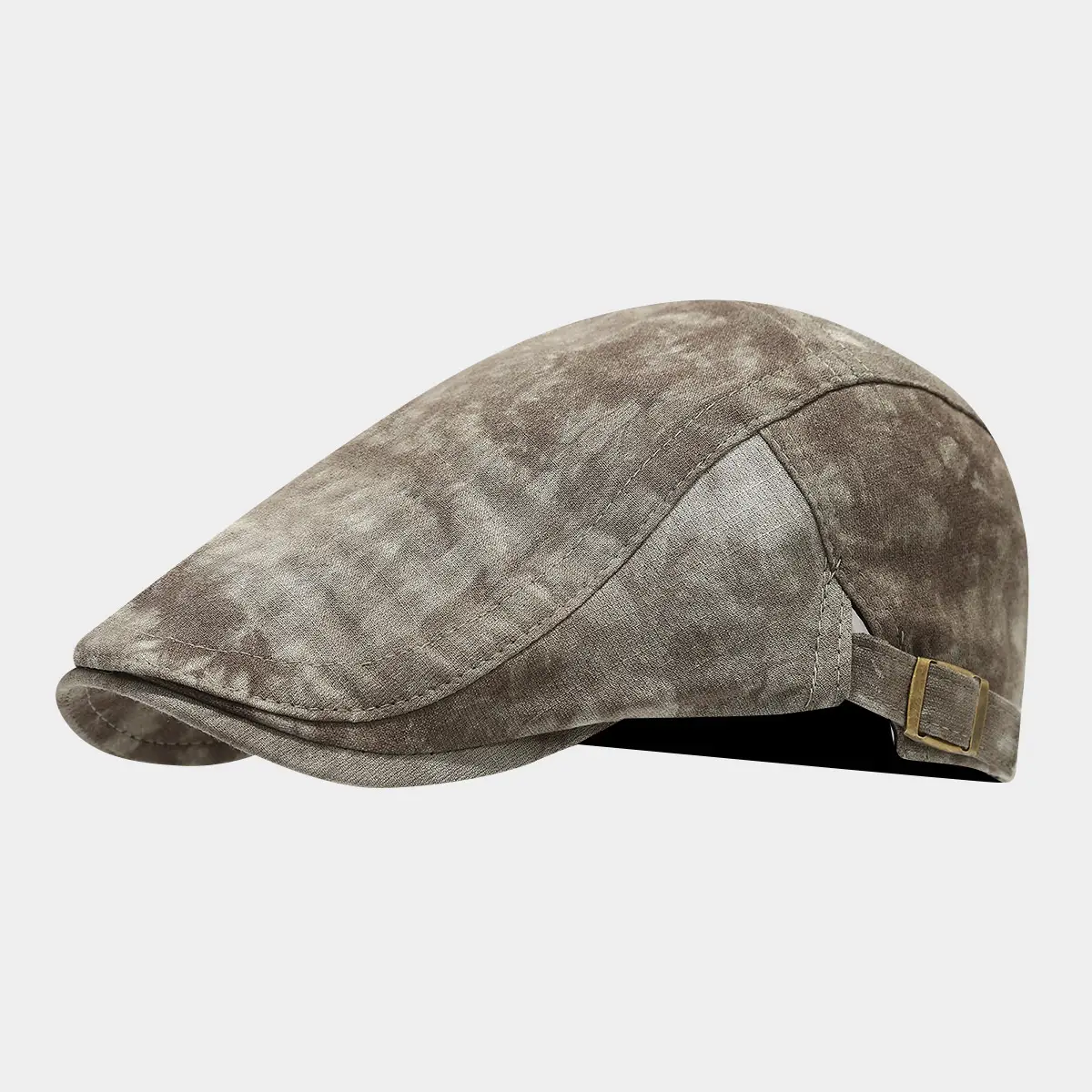 British Vintage Tie-Dye Forward Cap Women Men Casual Sunscreen Beret