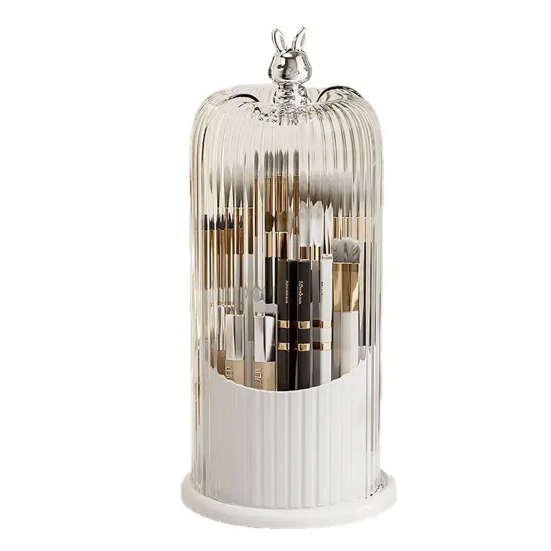 Rotatable Waterproof Cosmetic Brush Storage Drum 13cm