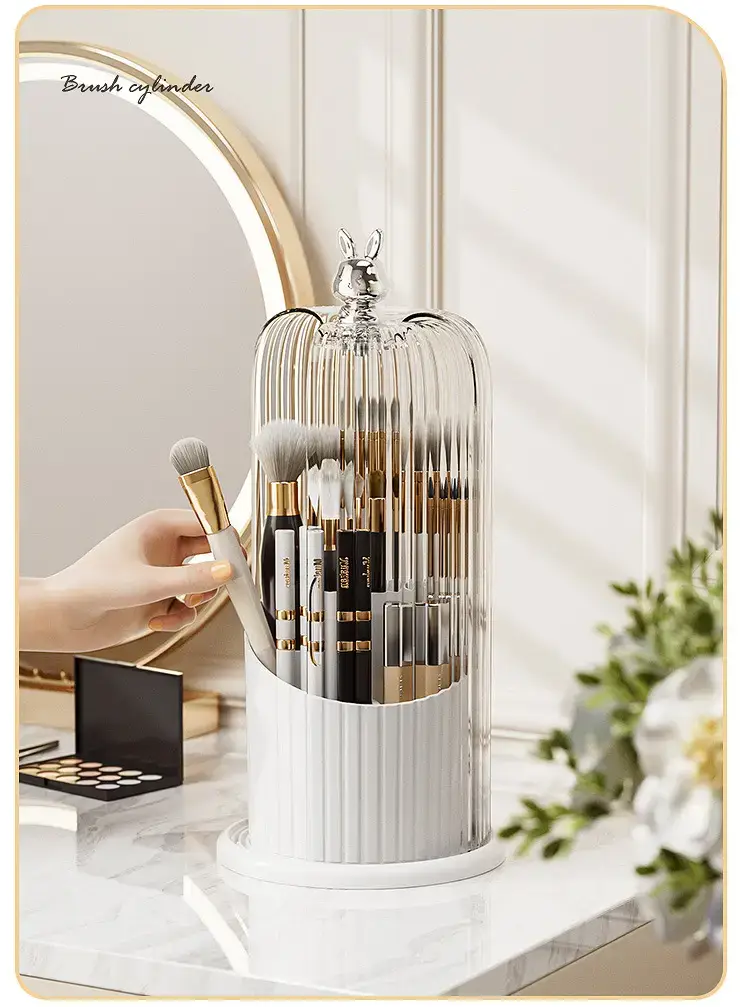 Rotatable Waterproof Cosmetic Brush Storage Drum 13cm — feature 15