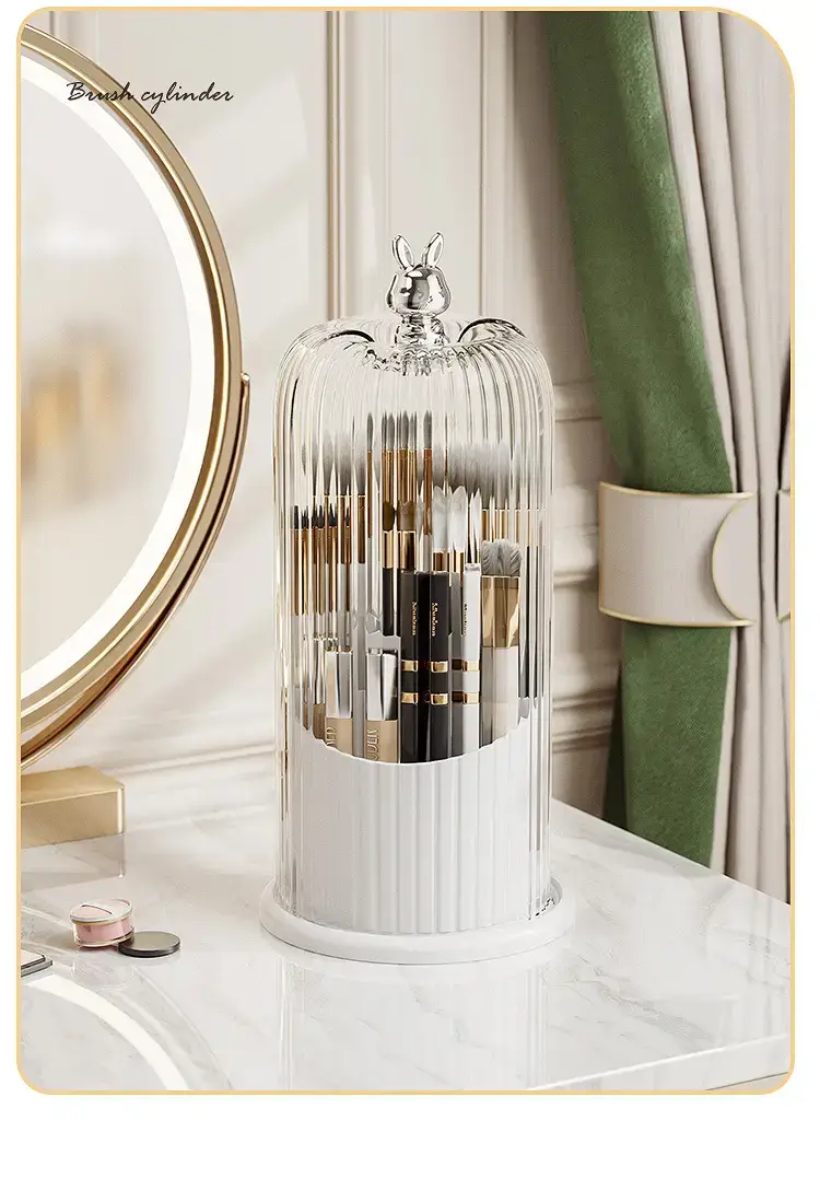 Rotatable Waterproof Cosmetic Brush Storage Drum 13cm — feature 16