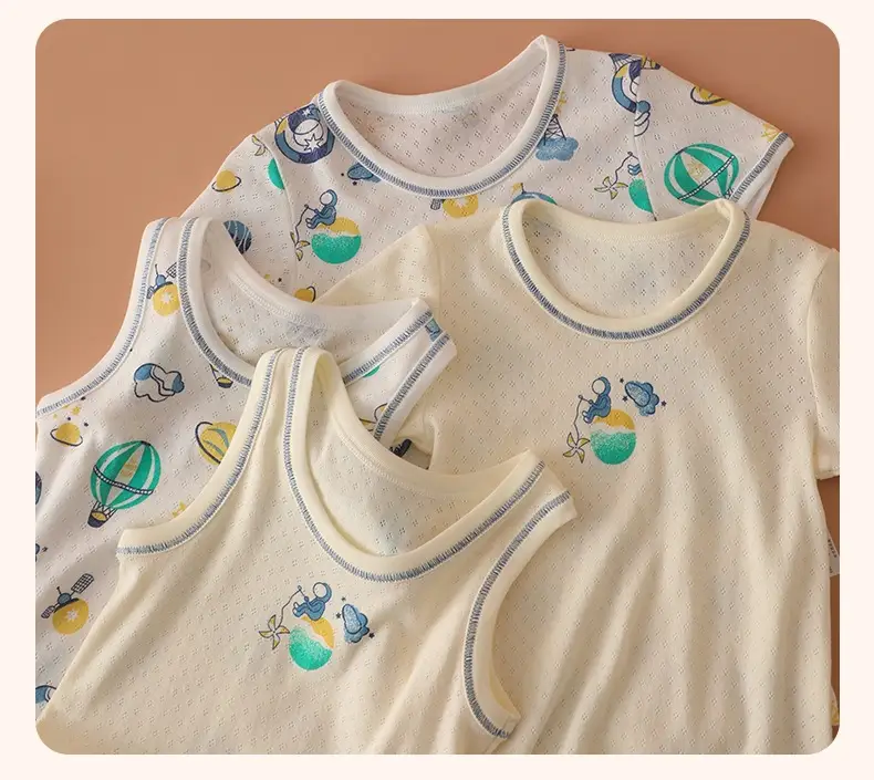 Cotton Boys Vest Shirt Baby Waistcoat Sleeveless Top Class A — feature 14