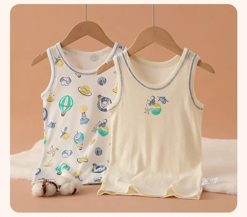 Cotton Boys Vest Shirt Baby Waistcoat Sleeveless Top Class A — feature 16